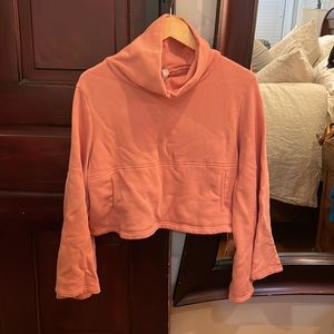 Free People Movement Cropped Cowl Neck Bell Sleeve Sweatshirt